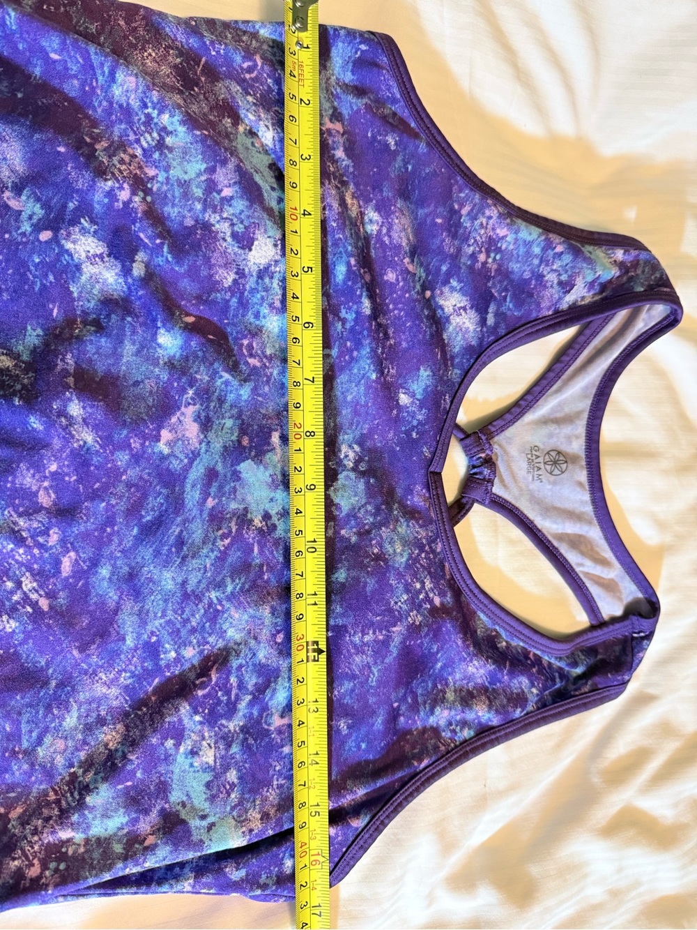 Gaiam Printed Racerback Workout Tank - Picture 2 of 3